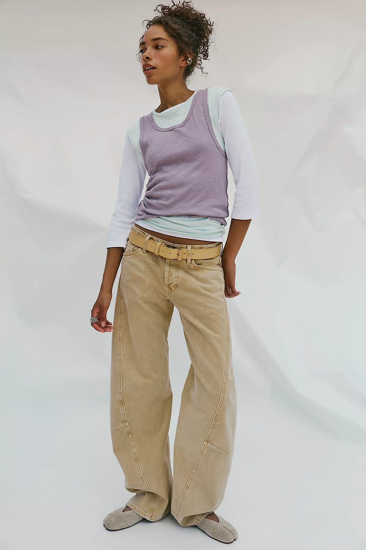 We The Free Fable Low-Rise Twisted Bowed Jeans