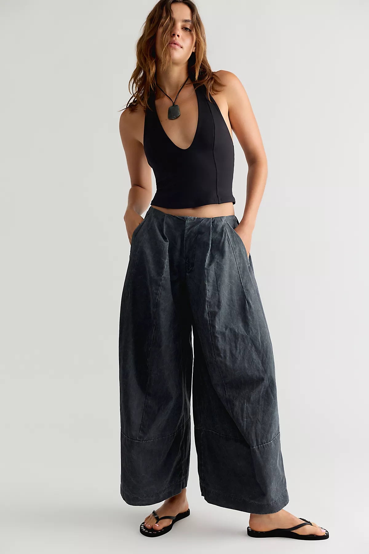 Concrete Solid Trousers