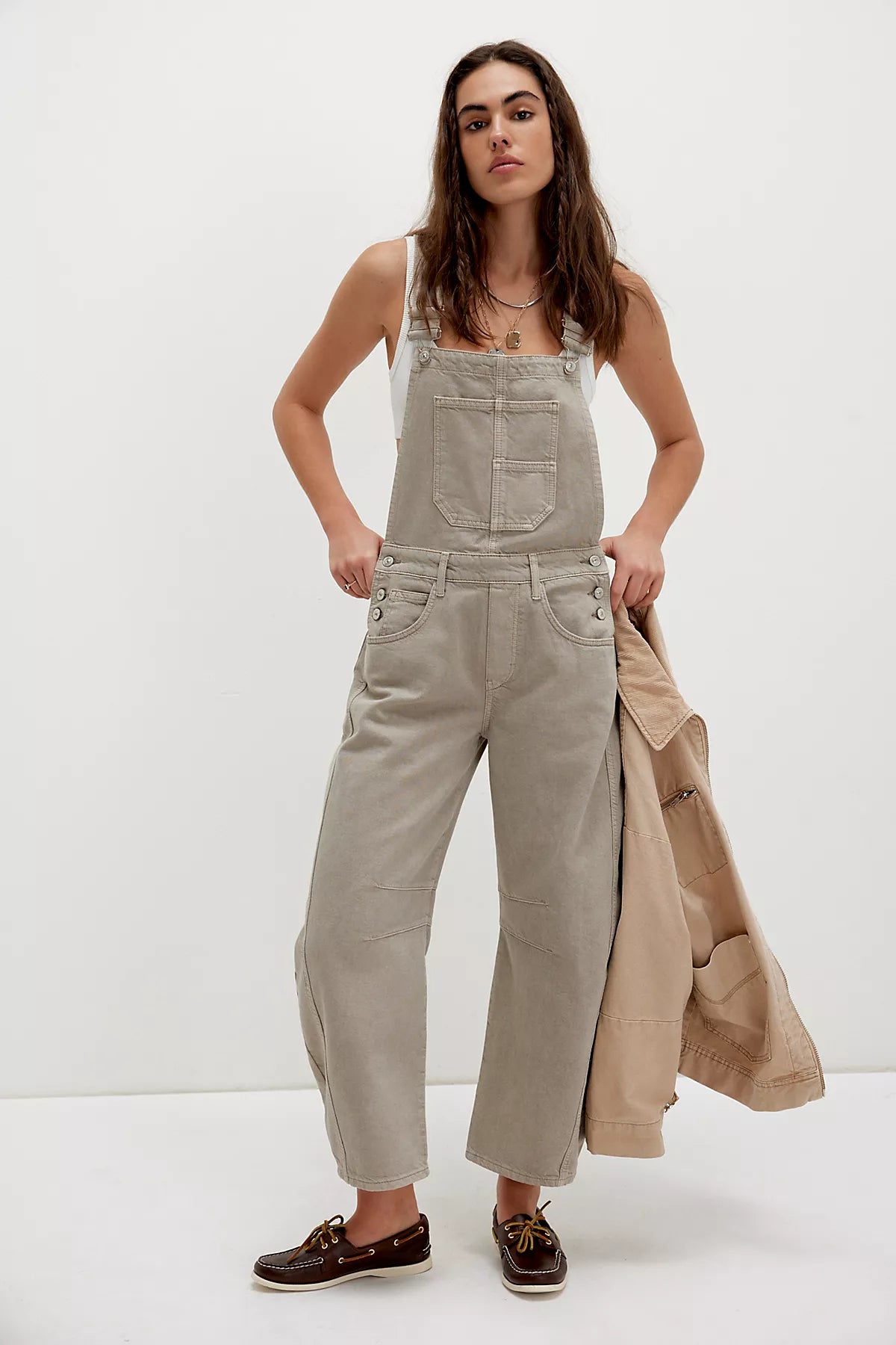 We The Free Good Luck Barrel Overalls