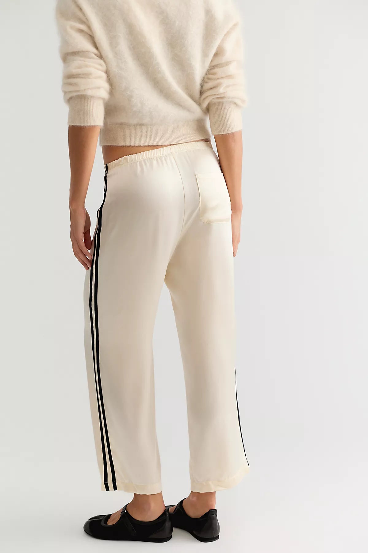DONNI. The Silk Stripe Crop Pants