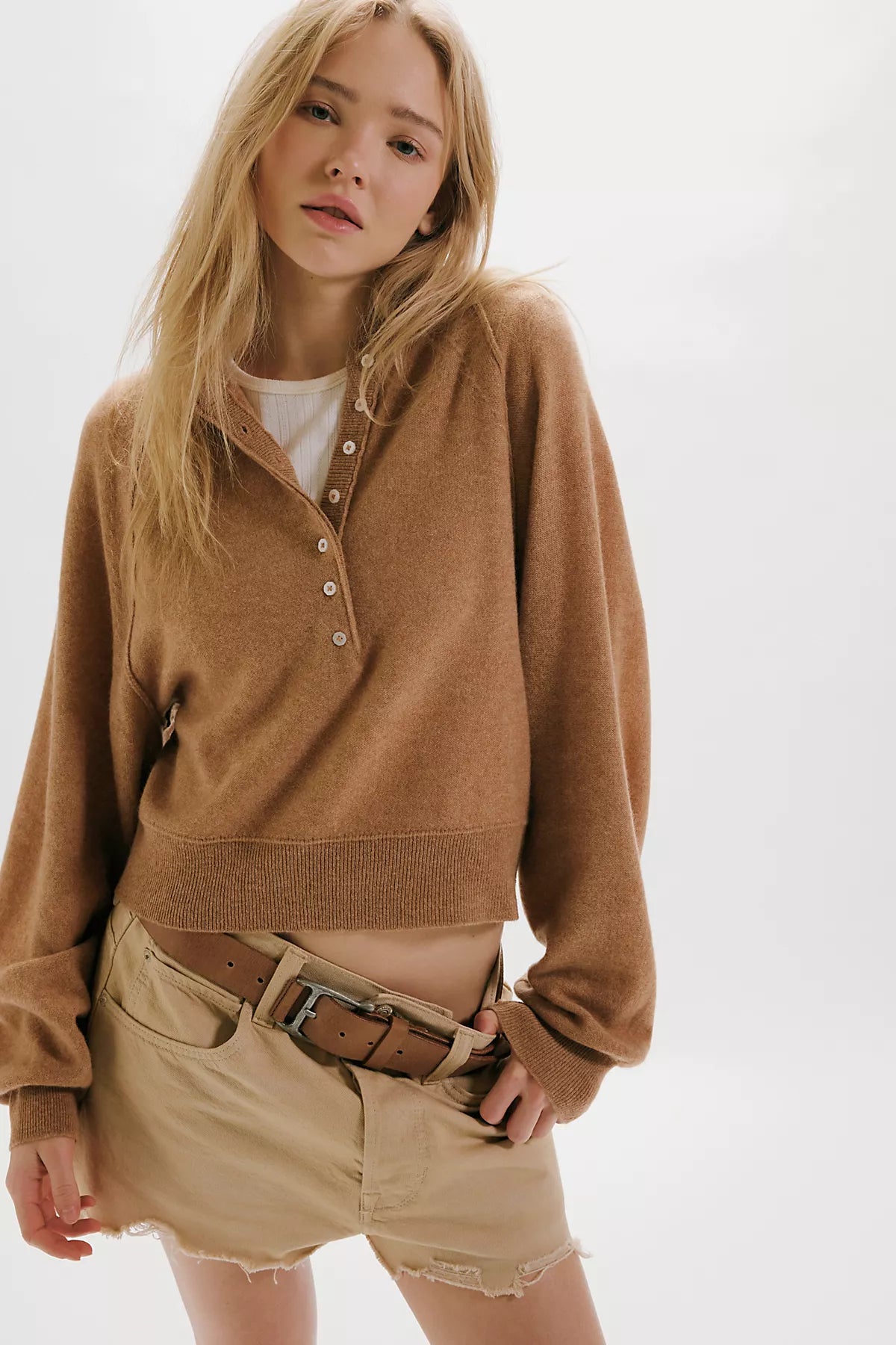 Porta Cashmere Henley Sweater