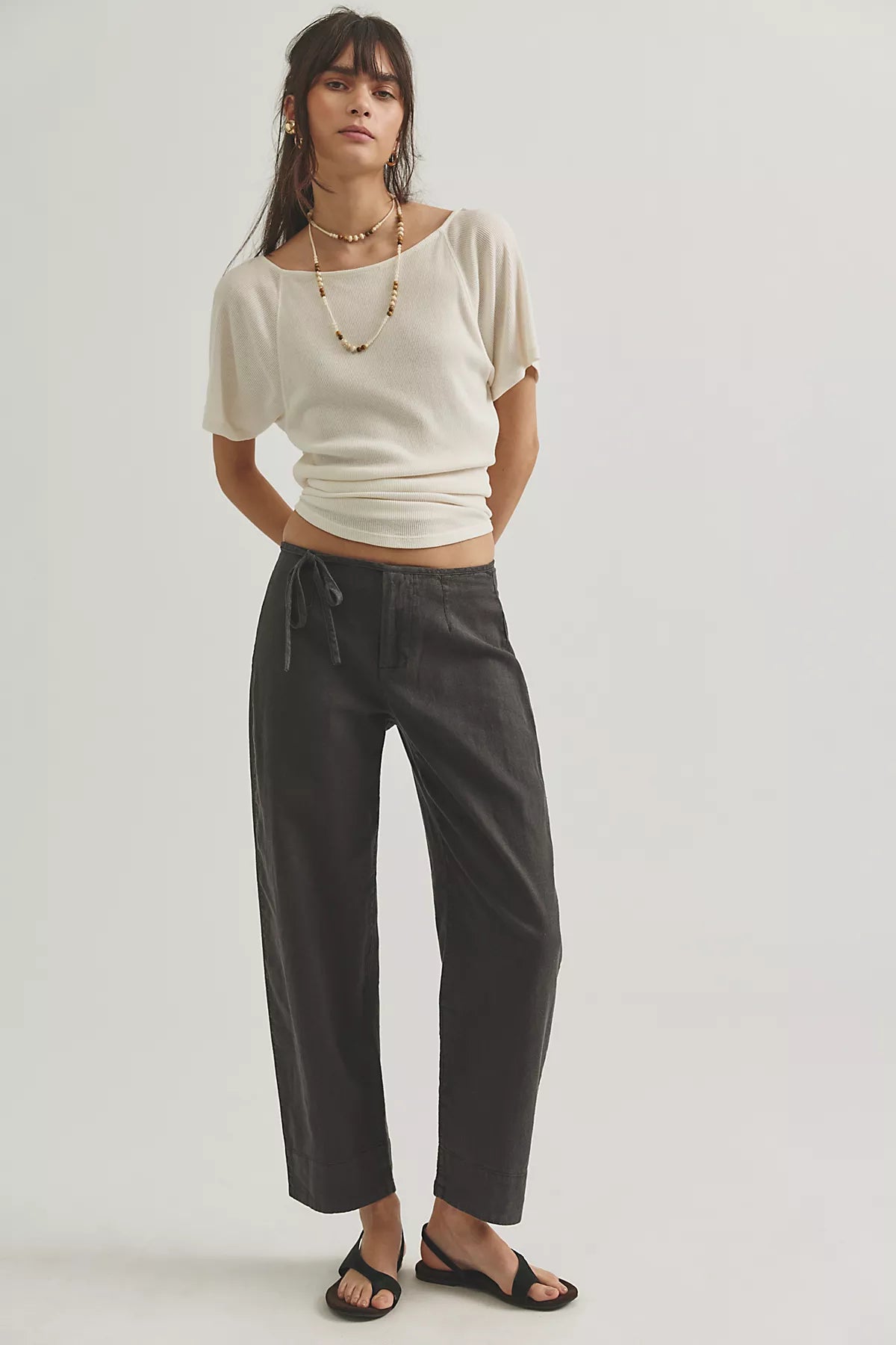 Amelia Side-Tie Linen Pants