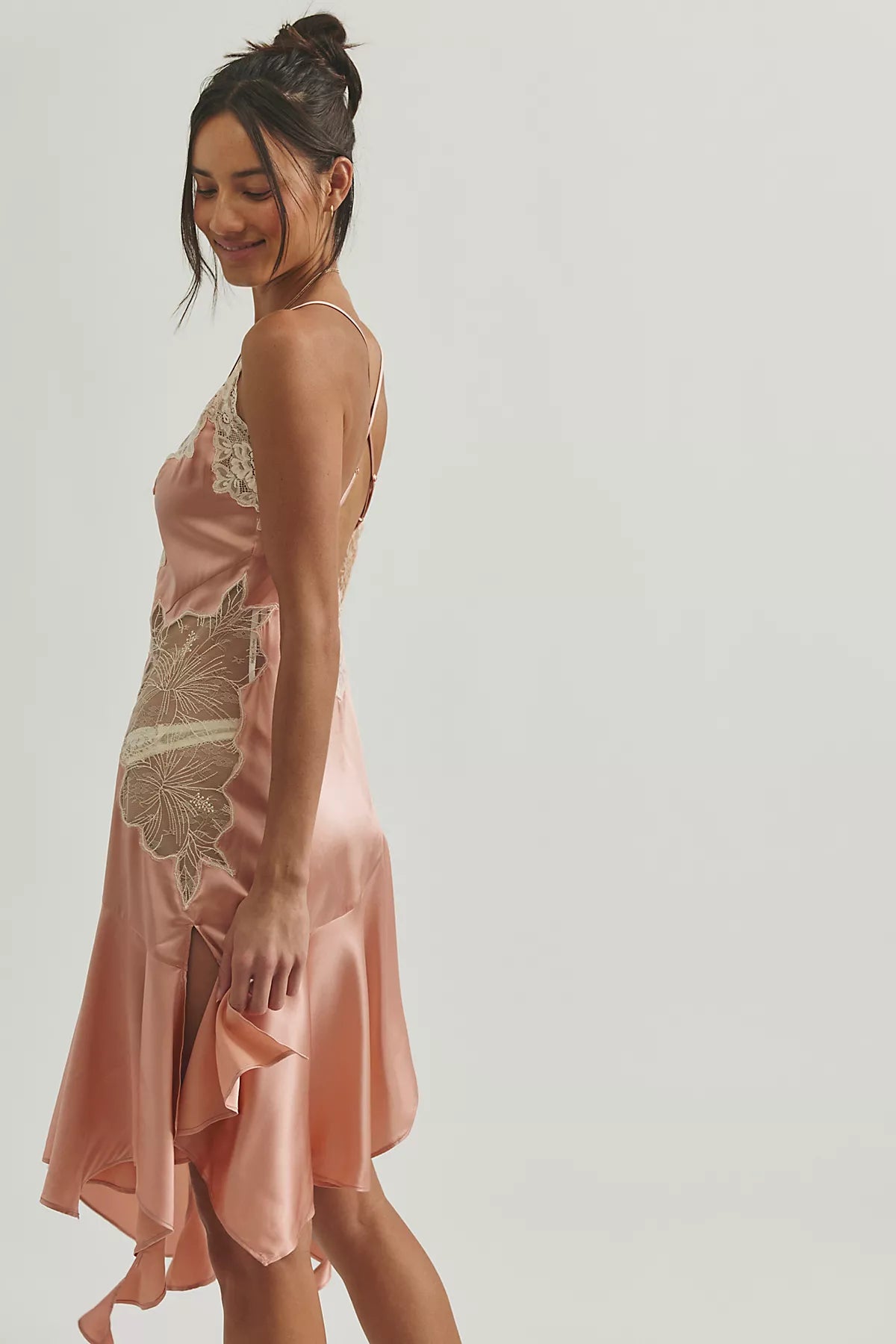 For Love & Lemons Lani Silk Midi Dress