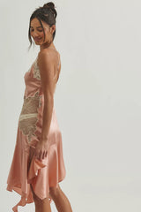 For Love & Lemons Lani Silk Midi Dress