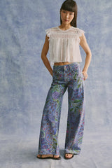 We The Free Alter Ego Wide-Leg Printed Jeans
