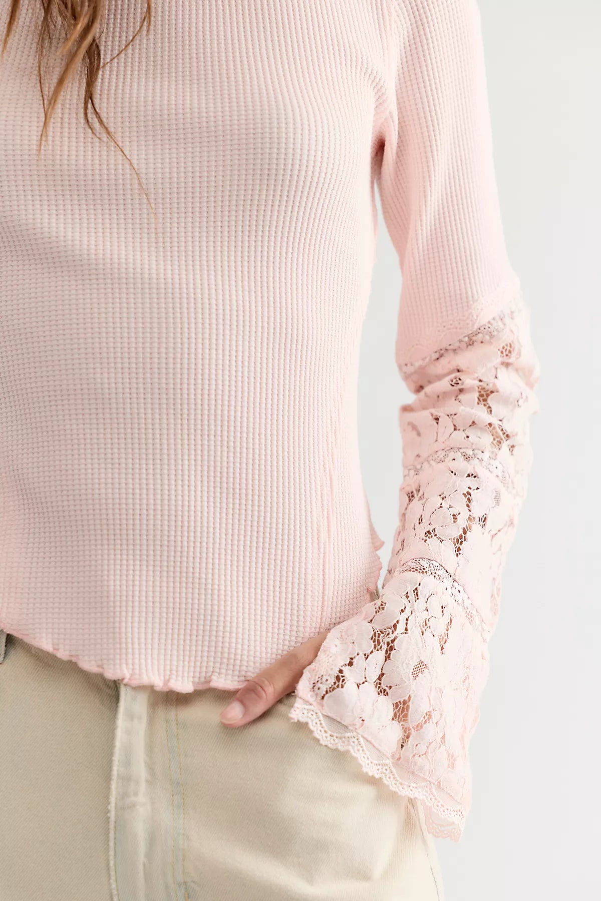 Amber Lace Cuff Long Sleeve Top