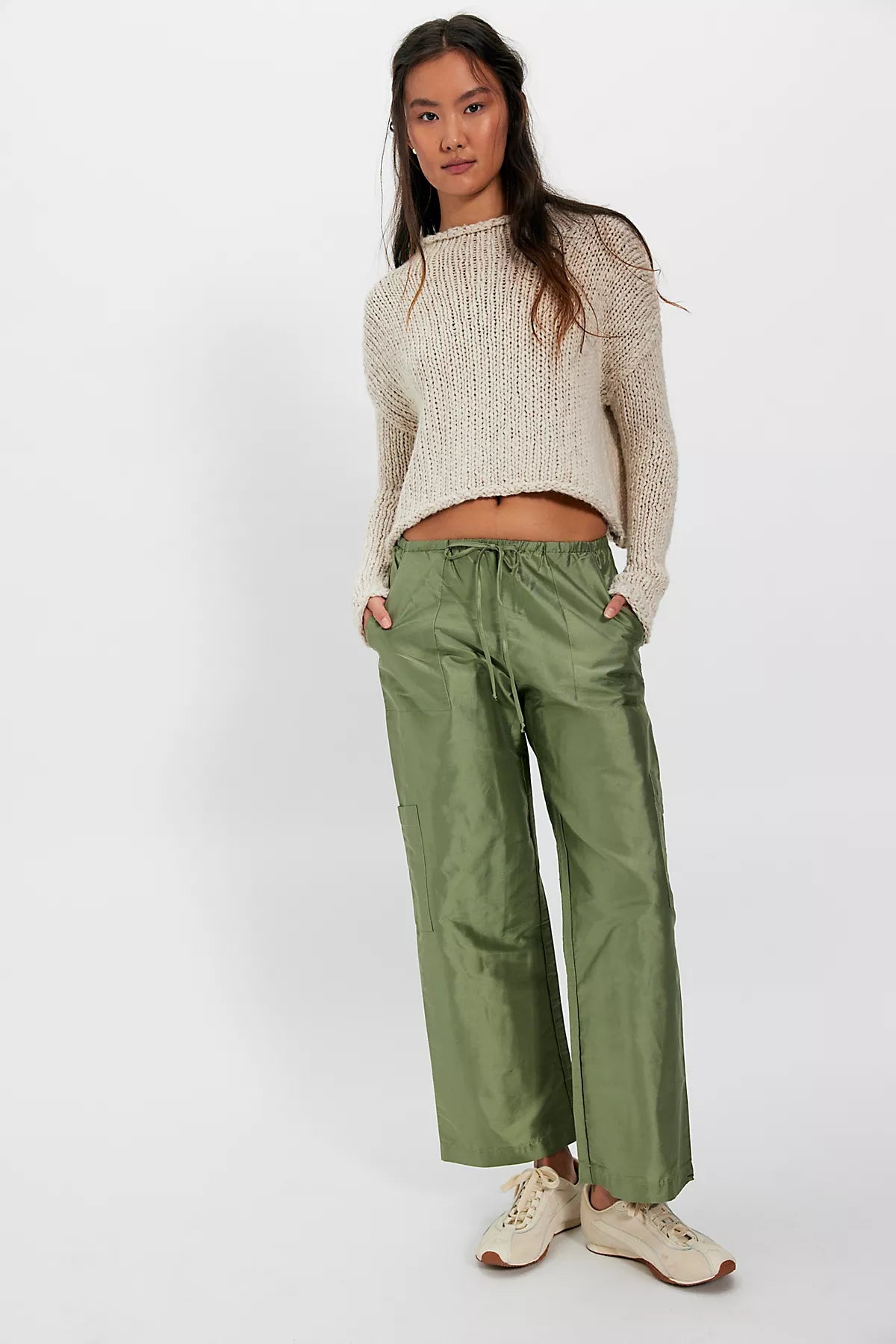 DONNI. The Taffeta Drawstring Cargo Pants