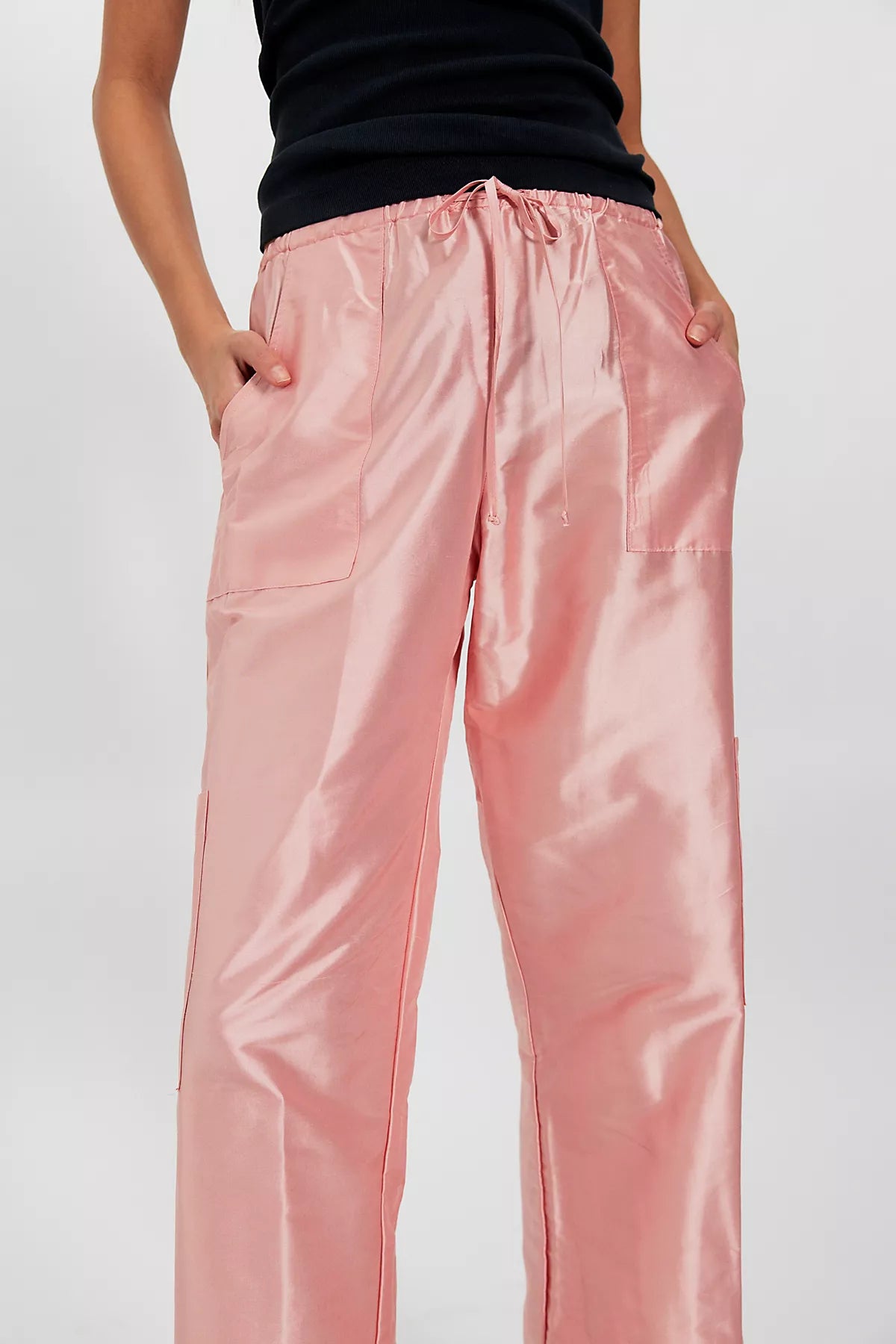 DONNI. The Taffeta Drawstring Cargo Pants