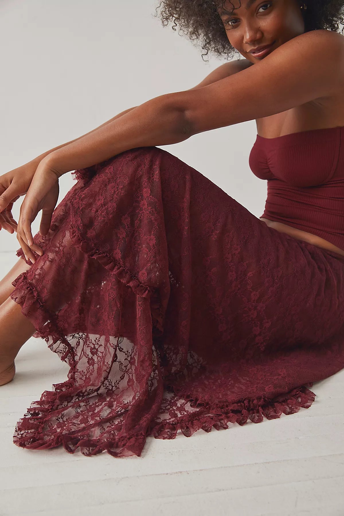 French Courtship Maxi Slip Skirt