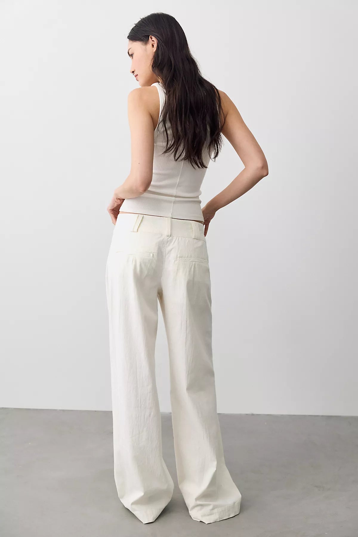 Time Flies Low-Rise Clean Solid Trousers