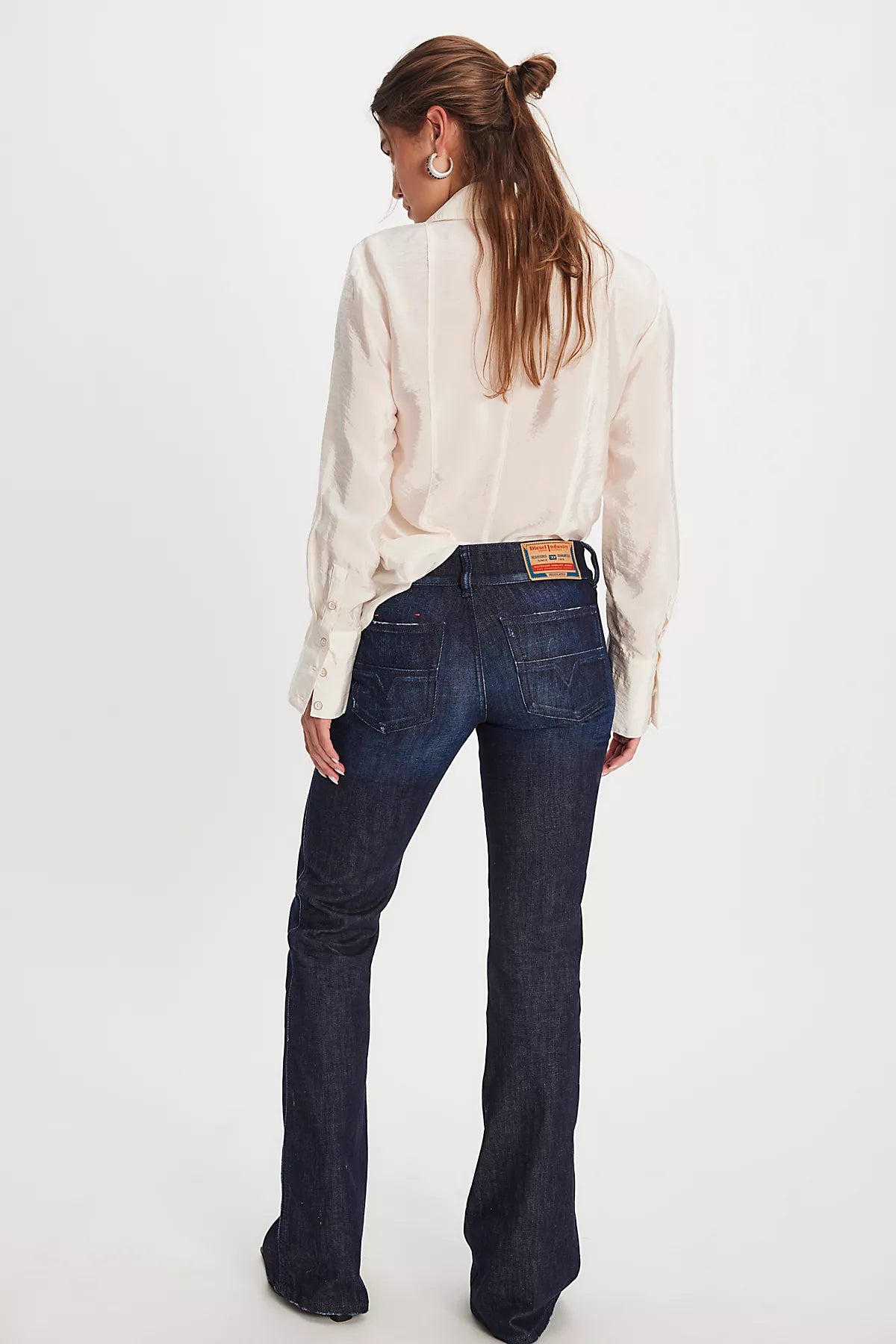 Diesel D-Hush Low-Rise Flare Jeans
