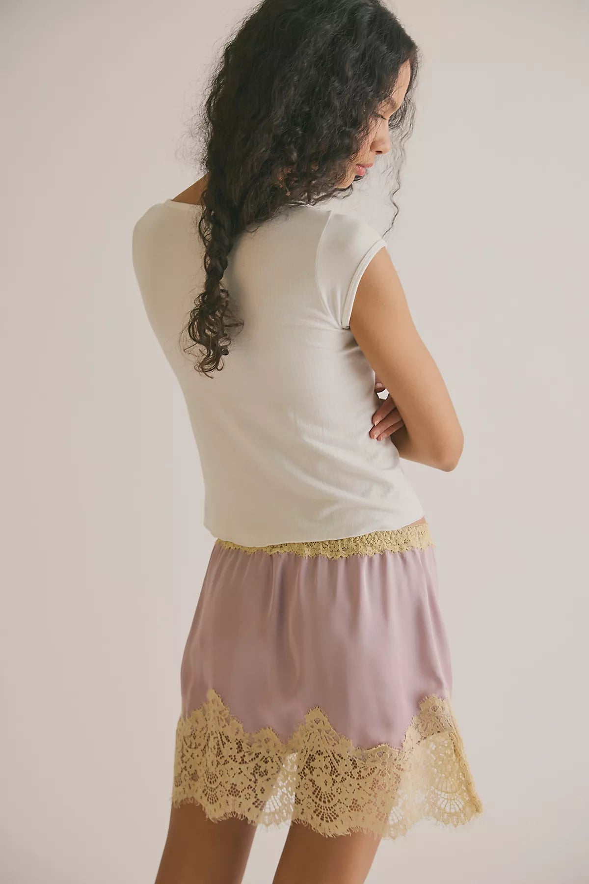 Meet Me In The Middle Mini Slip Skirt