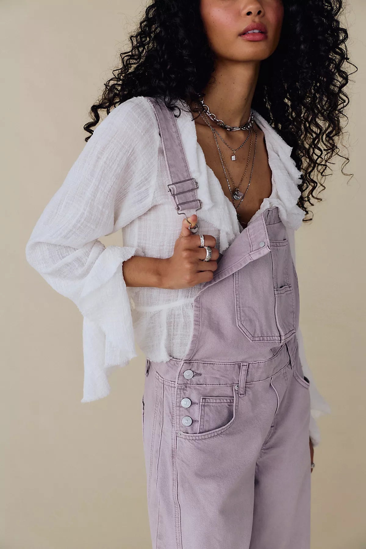 We The Free Good Luck Barrel Overalls