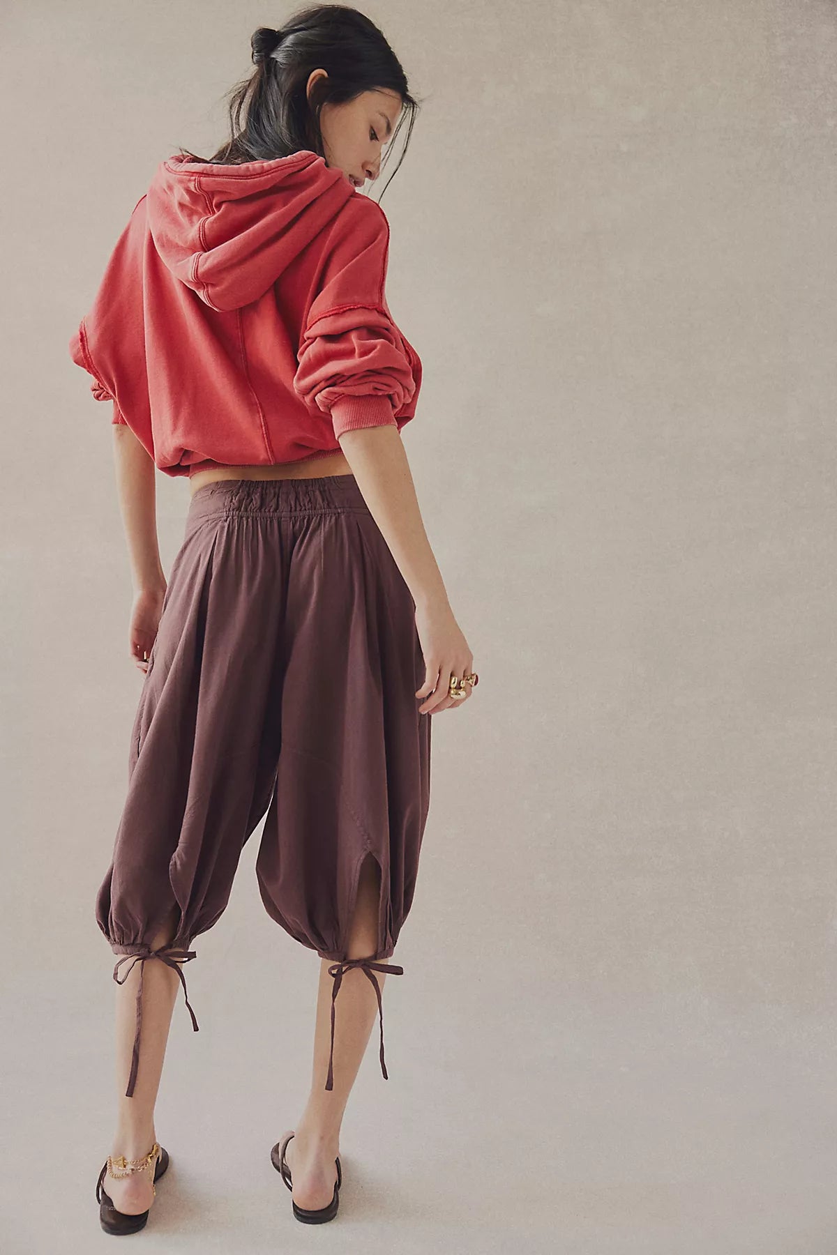 Calle Balloon Crop Pull-On Pants
