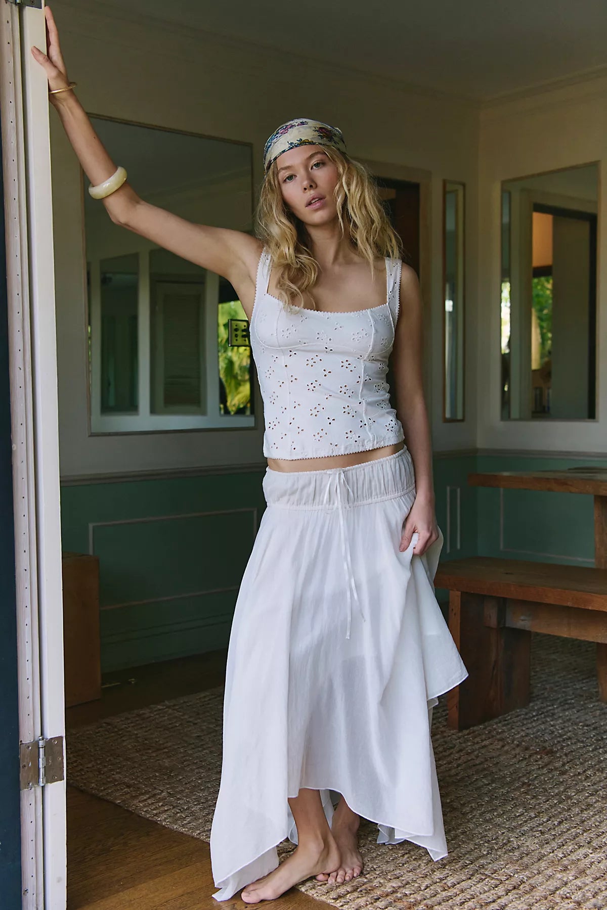 Full Bloom Cotton Eyelet Cami
