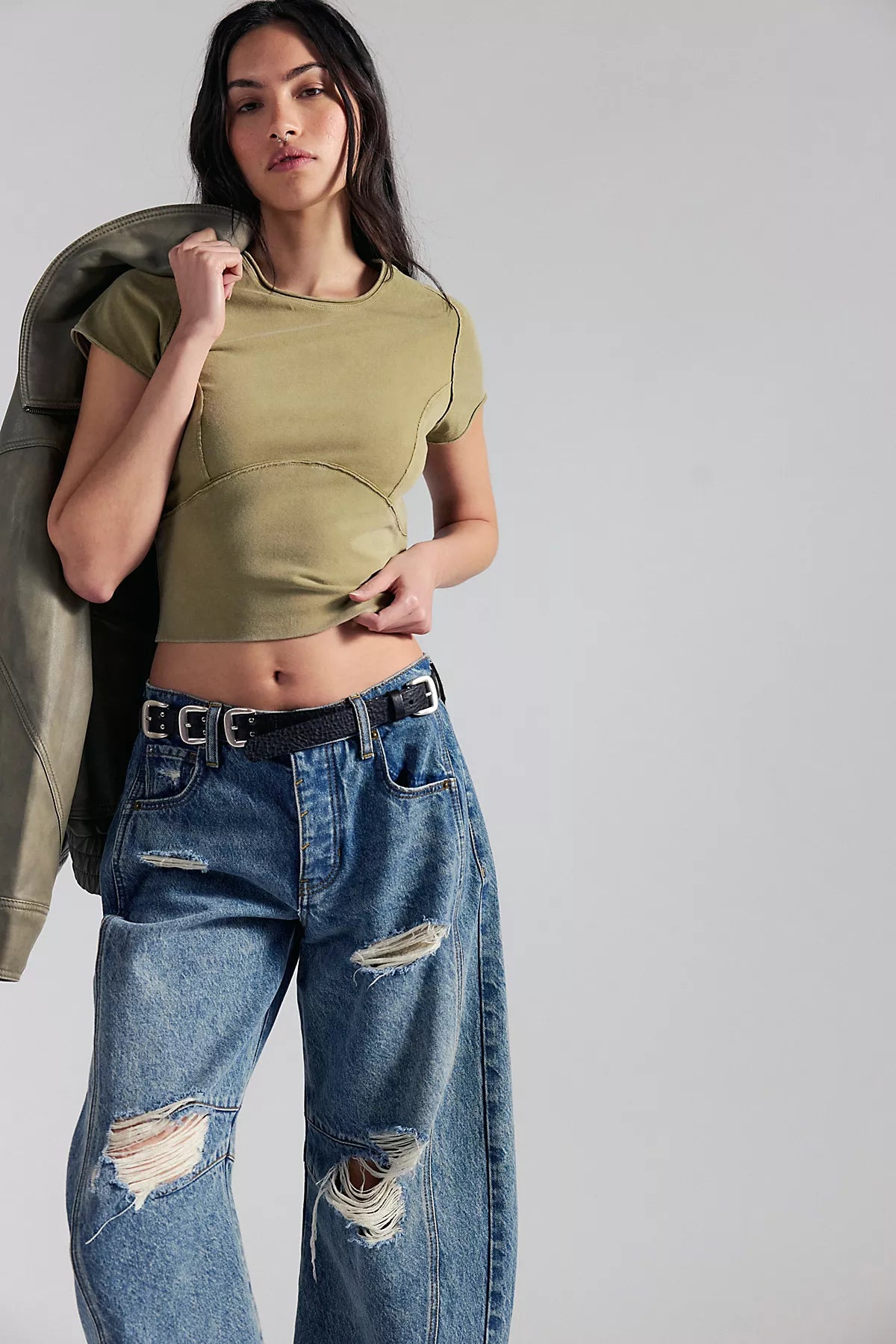 We The Free Protagonist Cropped Cap Sleeve Tee