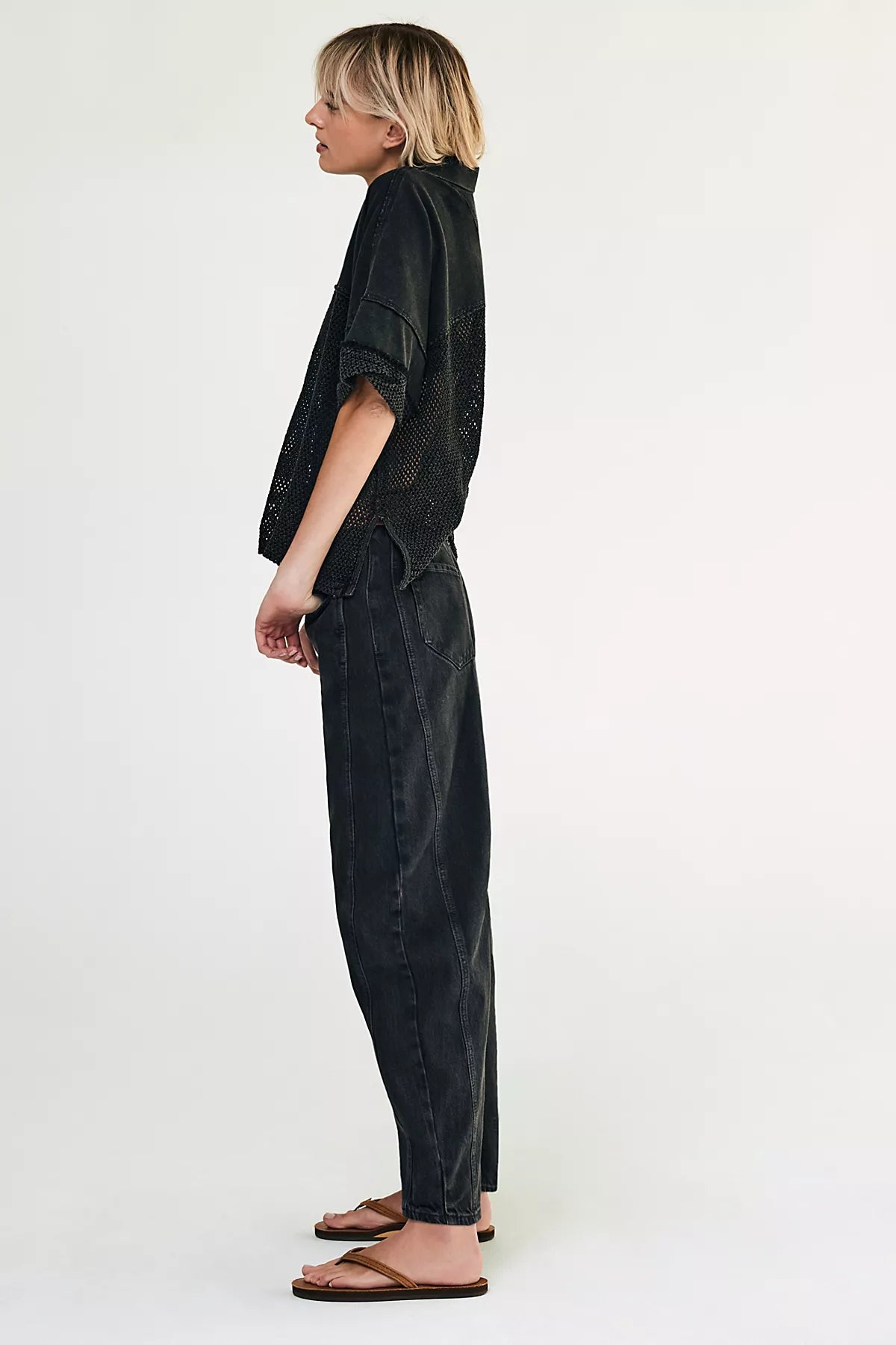 We The Free Good Luck Mid-Rise Barrel Jeans
