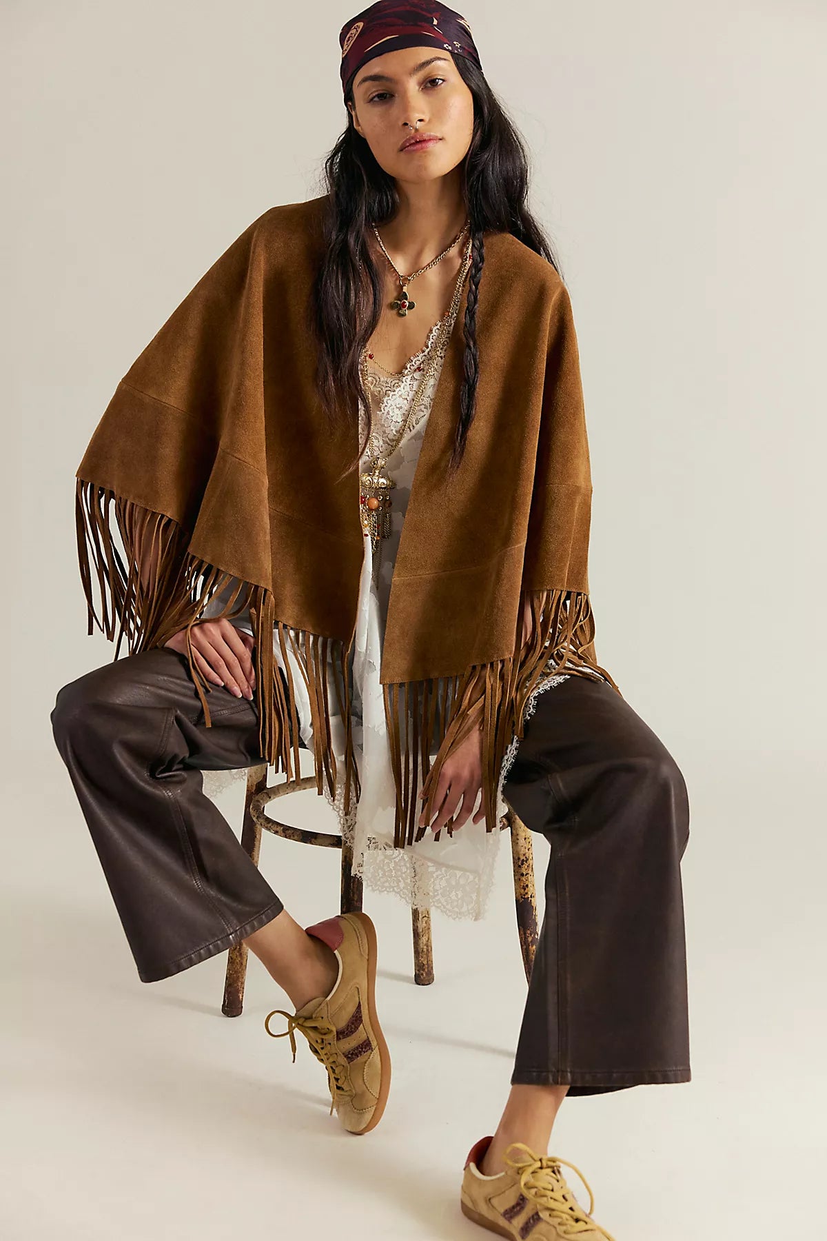 Fire Nights Suede Shawl