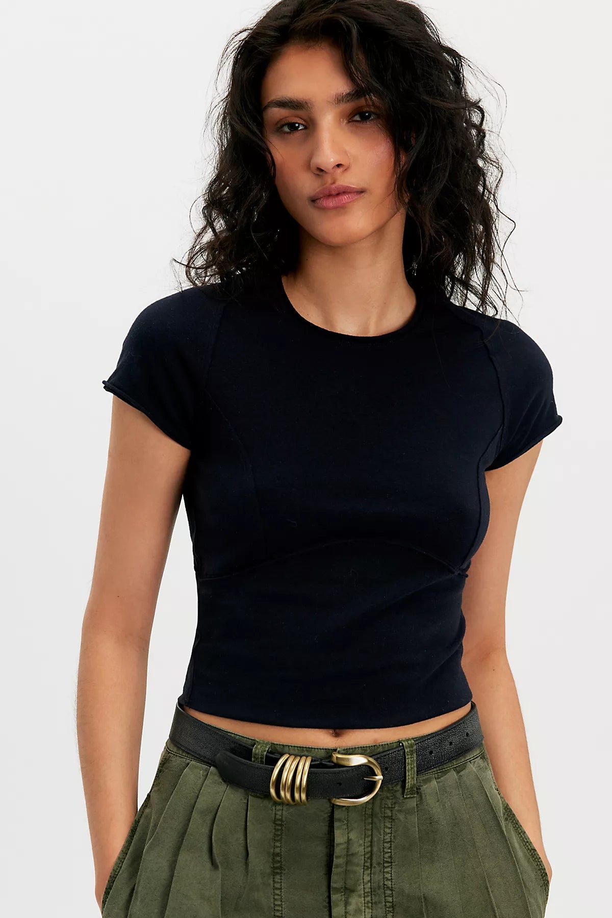 We The Free Protagonist Cropped Cap Sleeve Tee