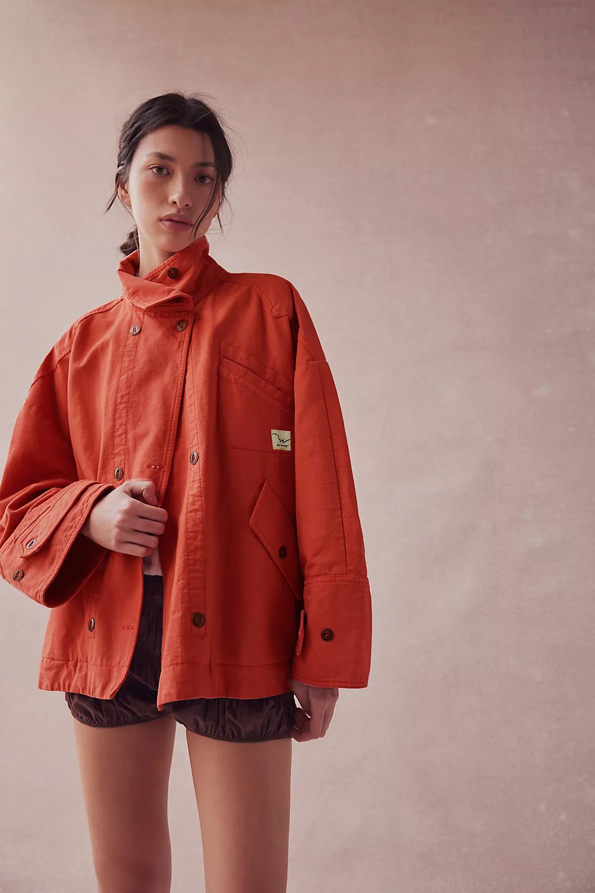 We The Free Collins Washed Canvas Funnel-Neck Jacket
