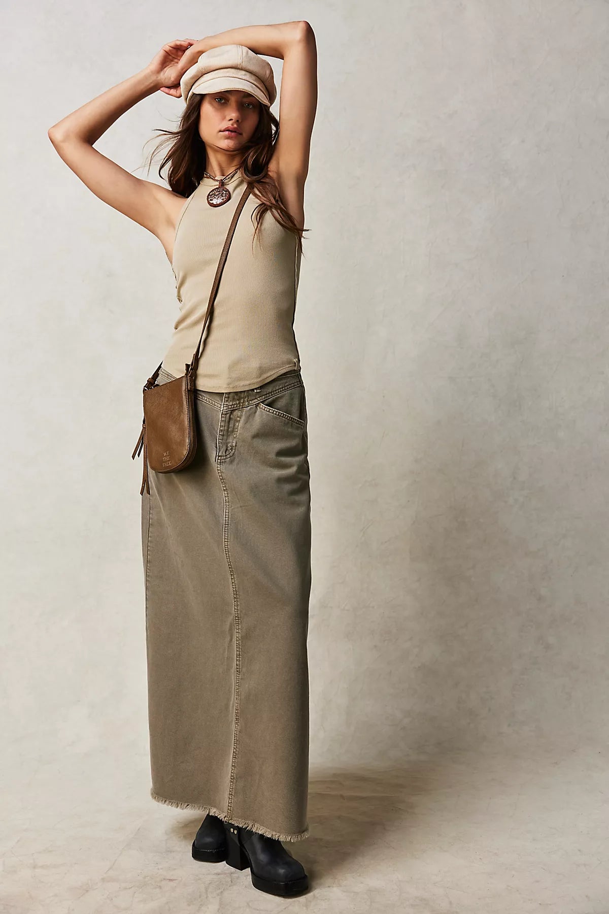We The Free Come As You Are Denim Maxi Skirt