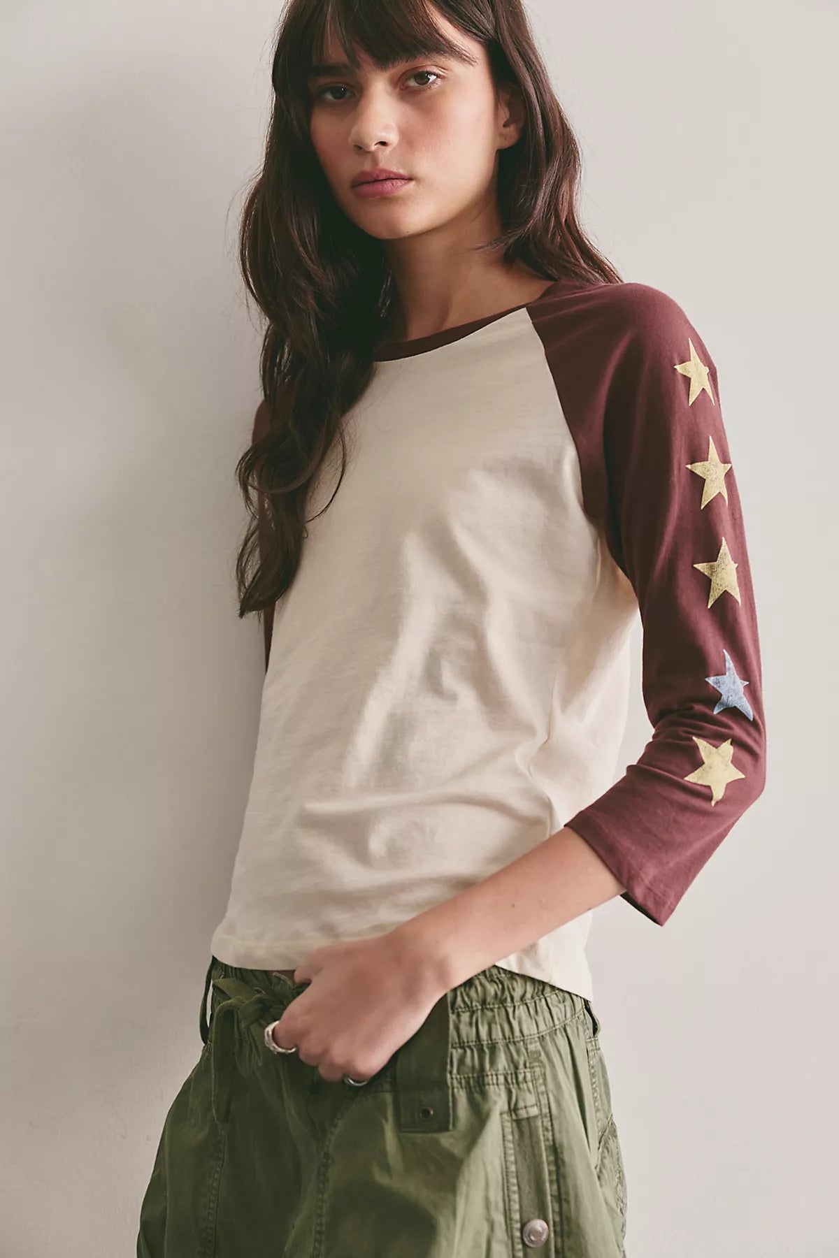 Daydreamer Star Raglan Sleeve Baseball Tee