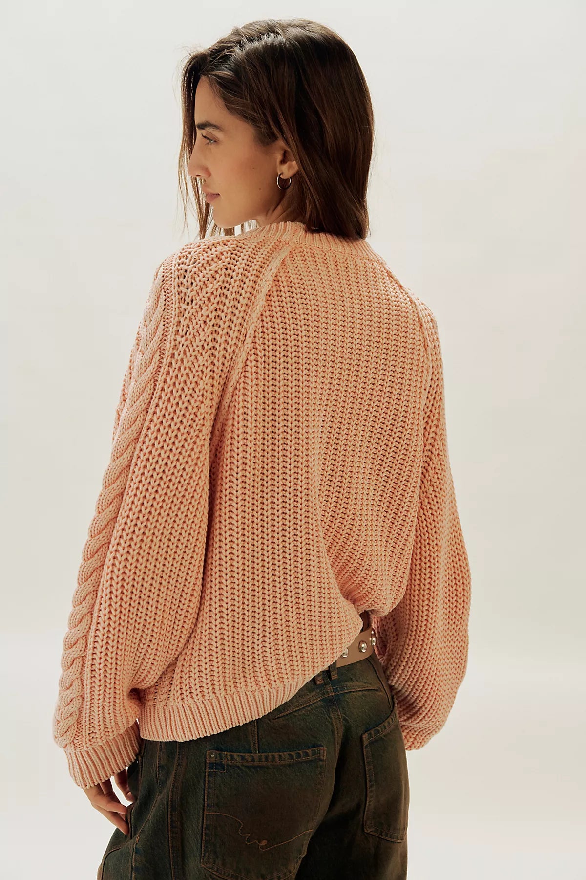 Frankie Cable Knit Cotton Sweater