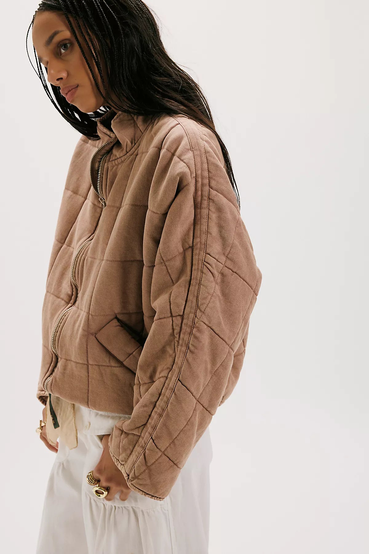 Dolman Quilted Knit Jacket