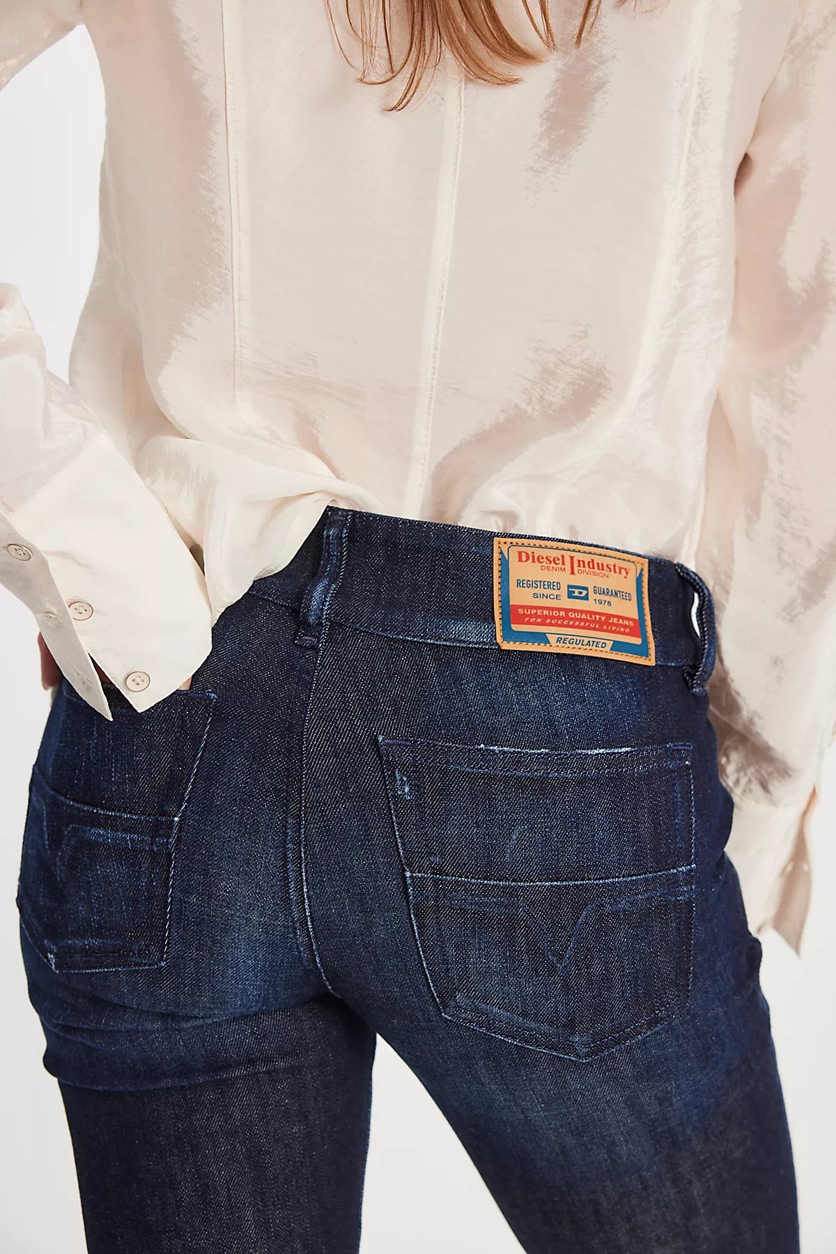 Diesel D-Hush Low-Rise Flare Jeans