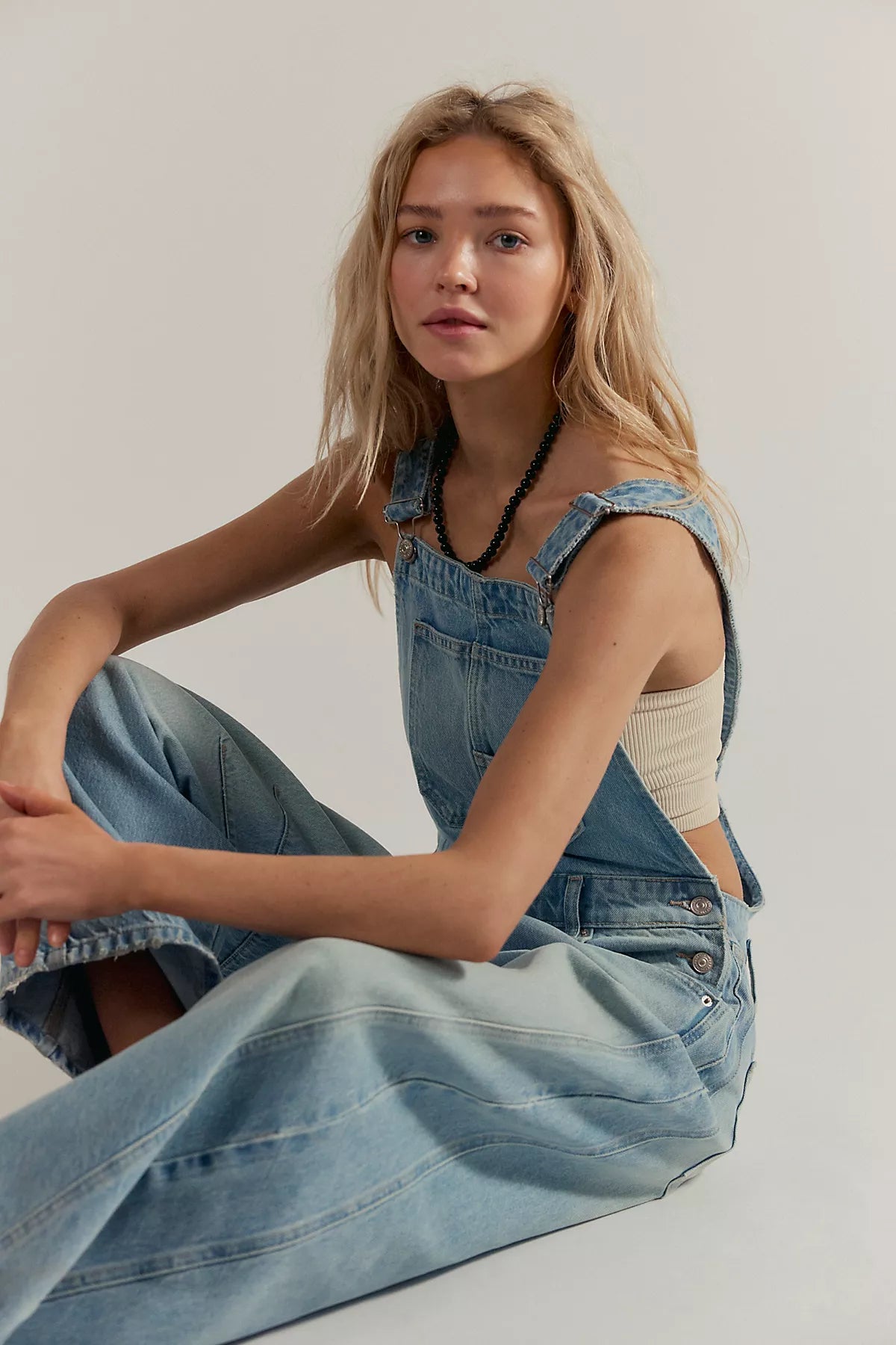 We The Free Good Luck Barrel Overalls