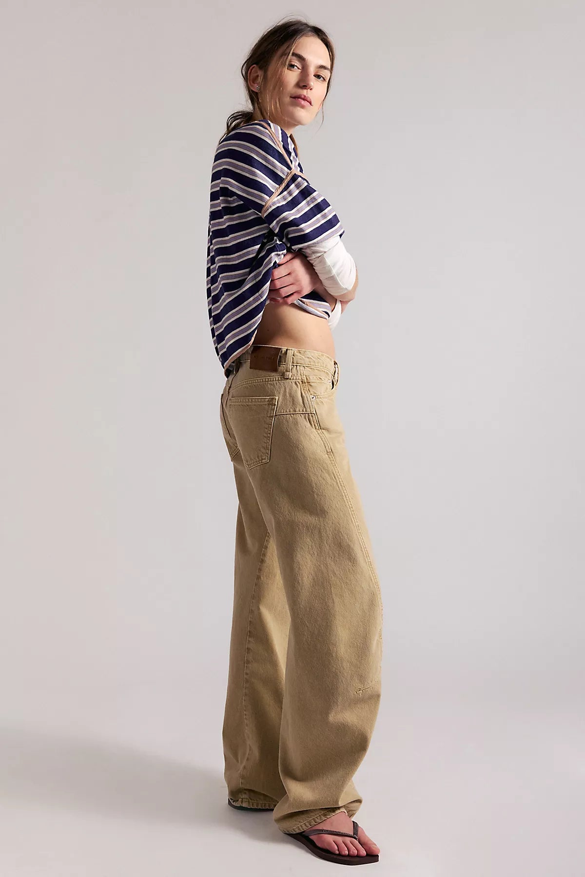 We The Free Fable Low-Rise Twisted Bowed Jeans
