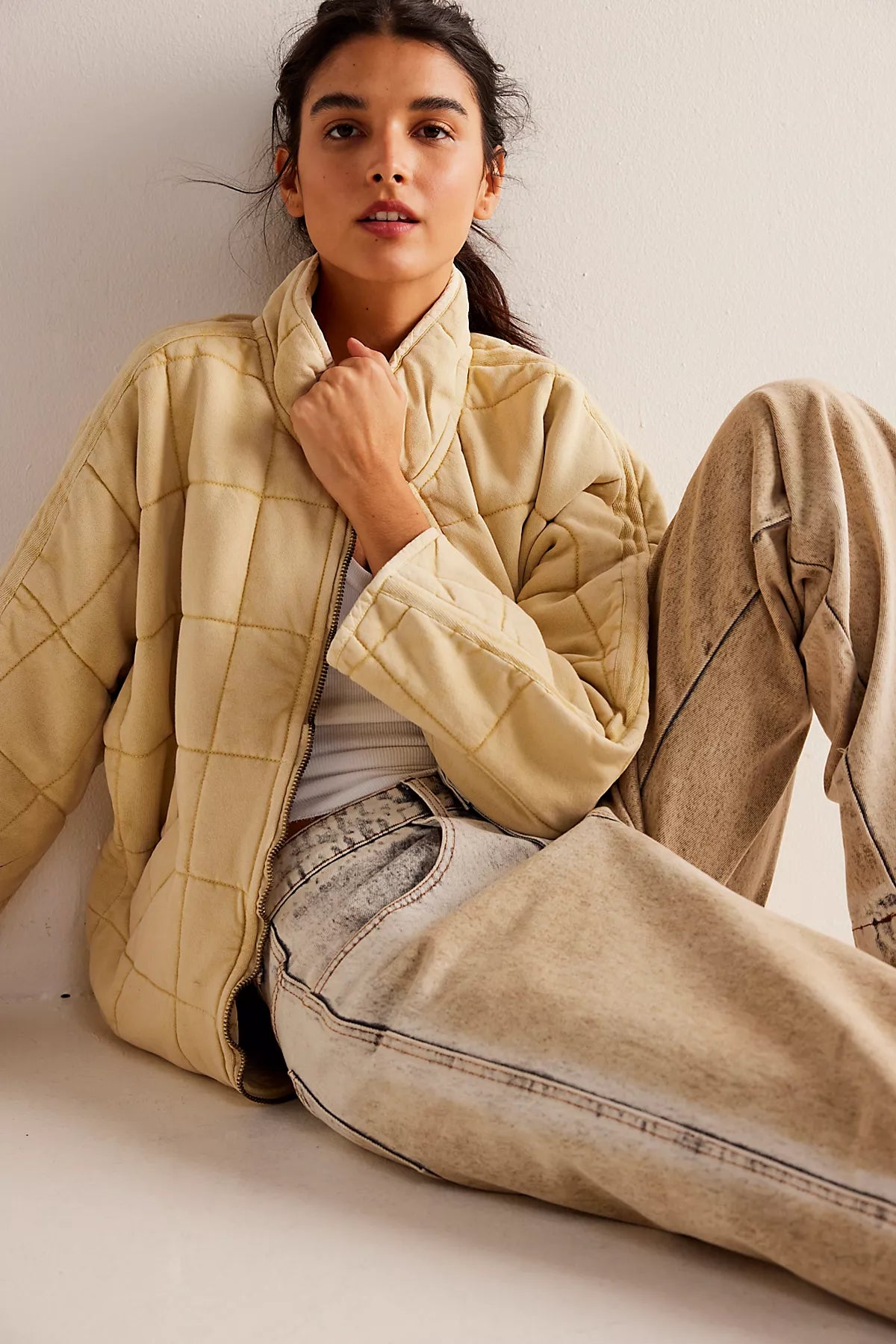 Dolman Quilted Knit Jacket