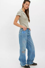 Closed Nikka Patched Wide-Leg Jeans