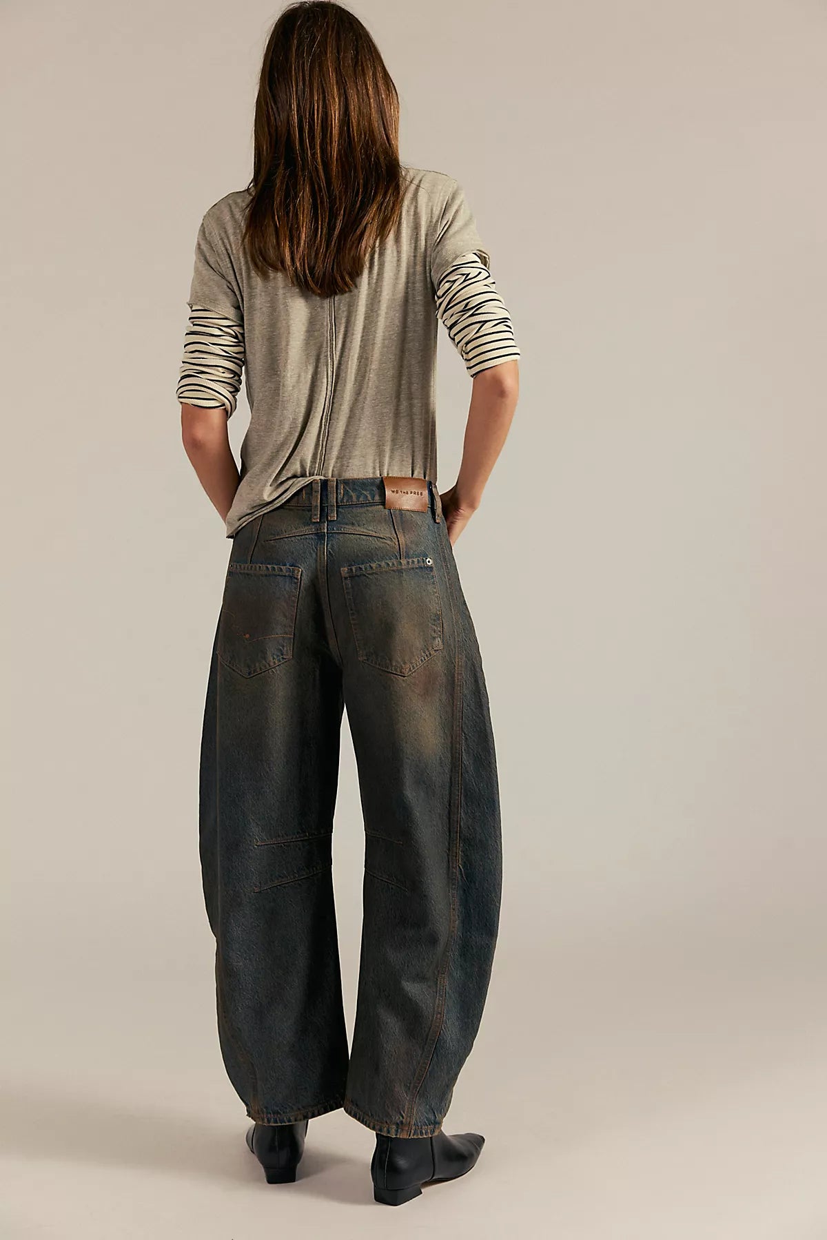 We The Free Good Luck Mid-Rise Barrel Jeans