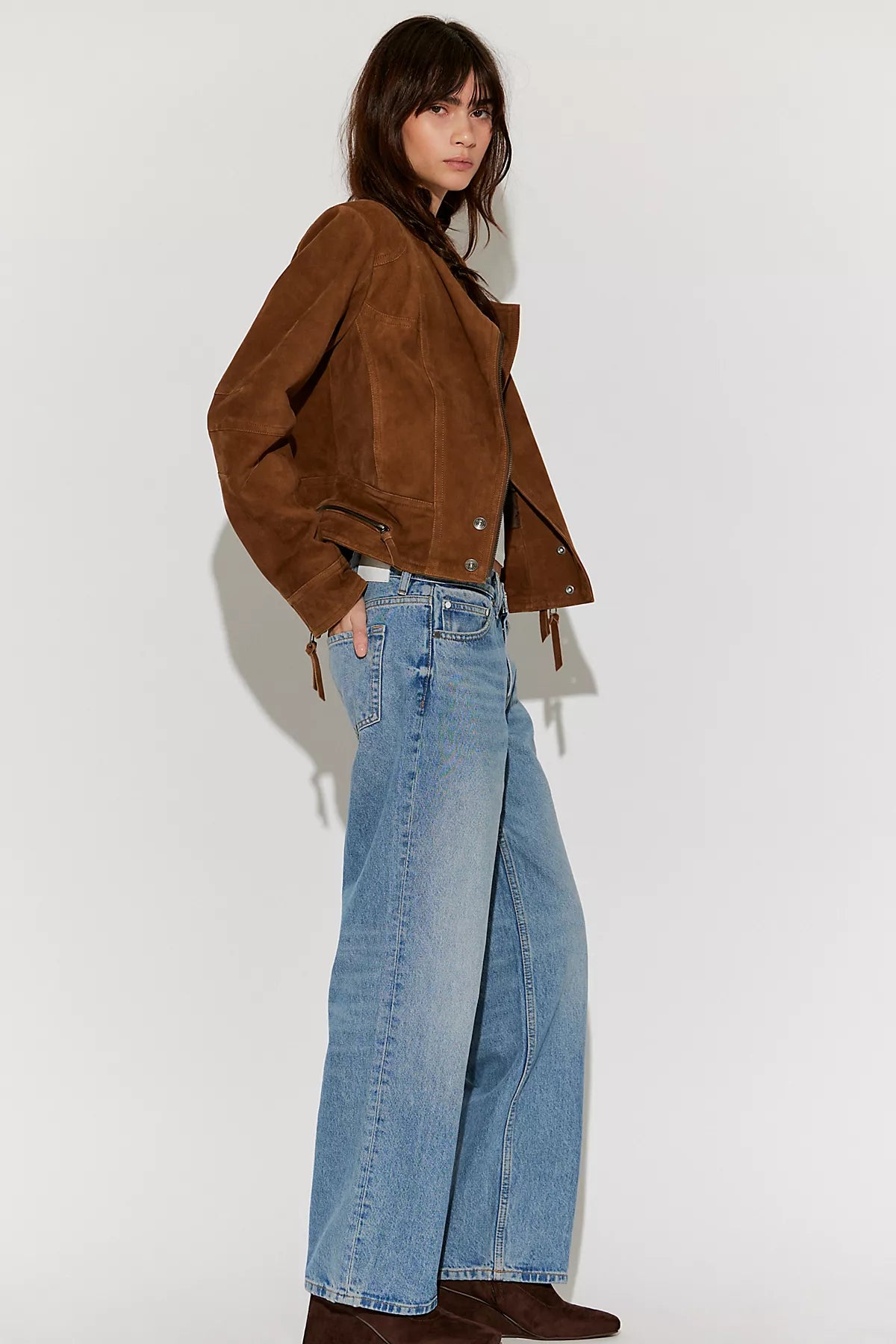 EB Denim Low-Rise Baggy Jeans