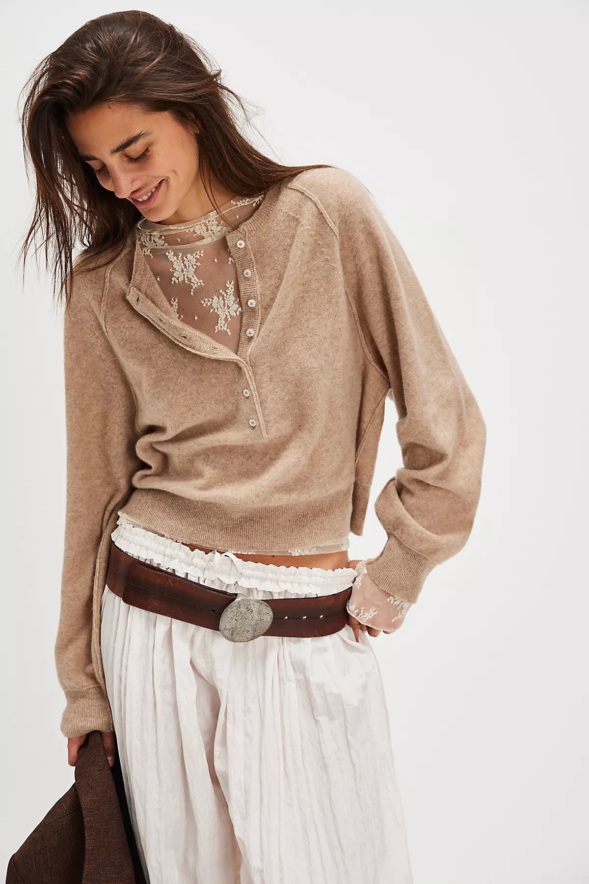 Porta Cashmere Henley Sweater