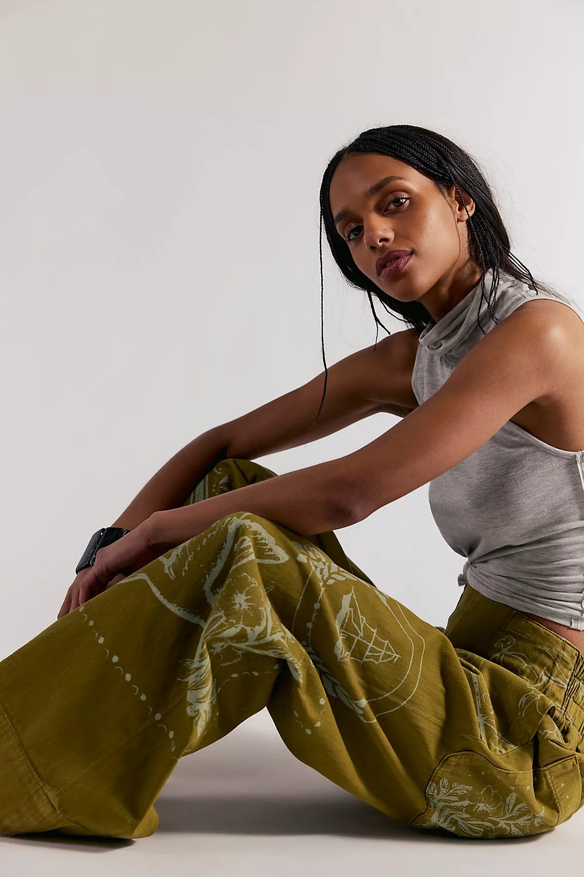 We The Free Breezy Printed Denim Pull-On Jeans