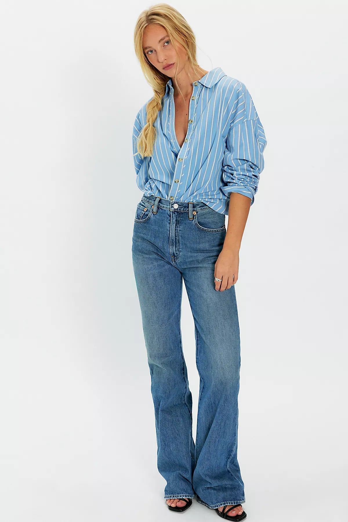 Denimist Dena Mid-Rise Flare Jeans