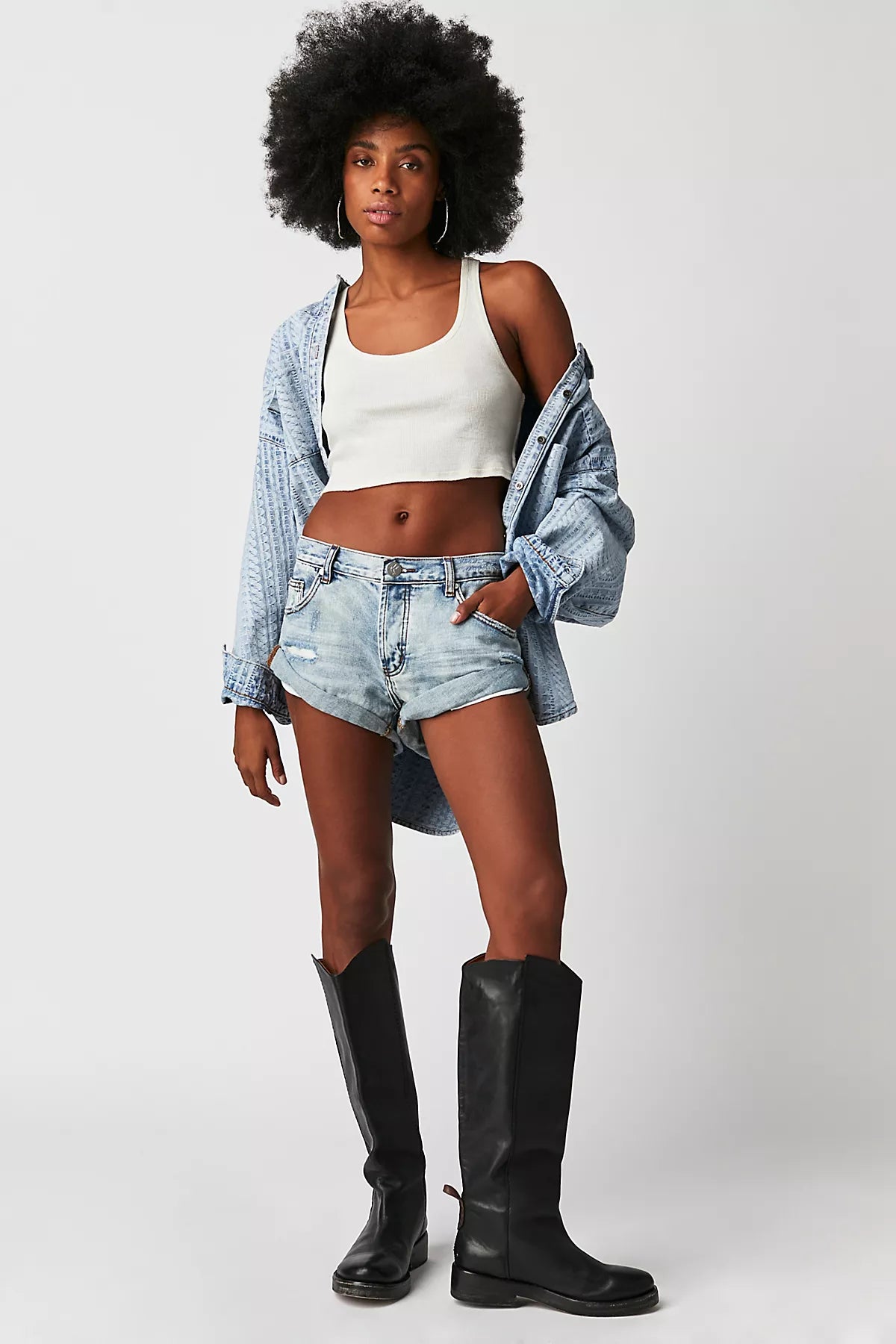 OneTeaspoon Bandits Low-Waist Denim Shorts