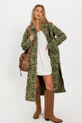 We The Free Brick Lane Jacquard Maxi Shirt Jacket