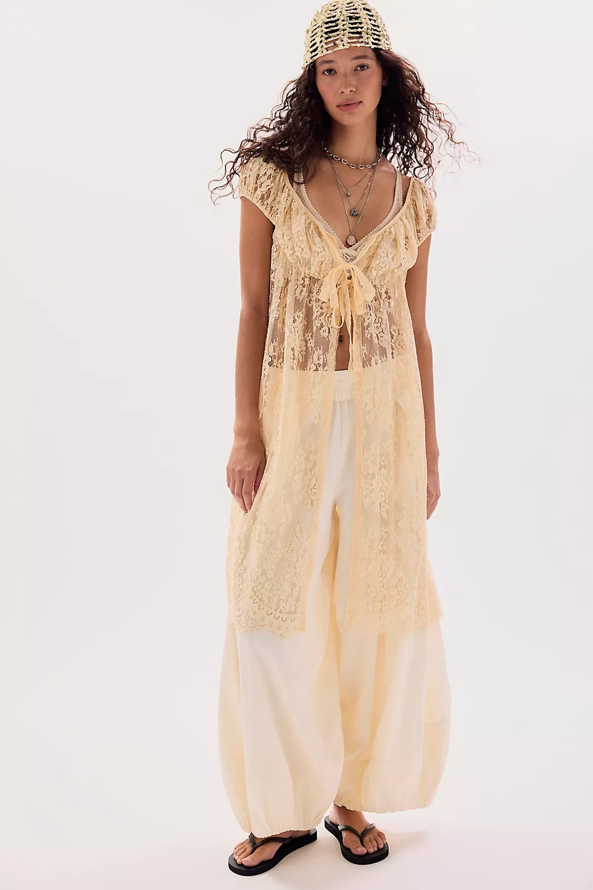 Anna Sui Victorian Lace Maxi Top