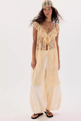 Anna Sui Victorian Lace Maxi Top