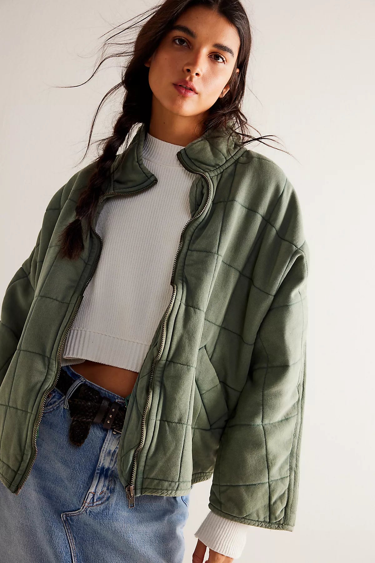 Dolman Quilted Knit Jacket