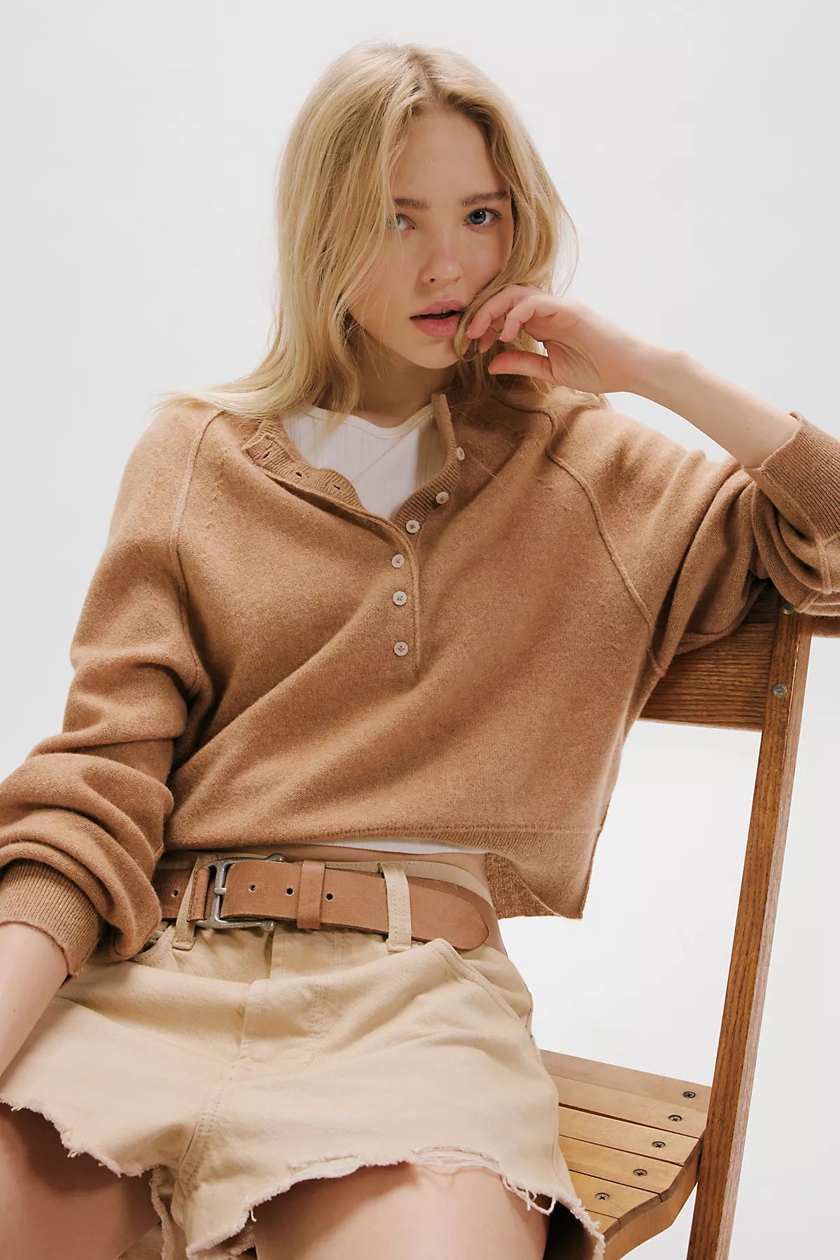 Porta Cashmere Henley Sweater