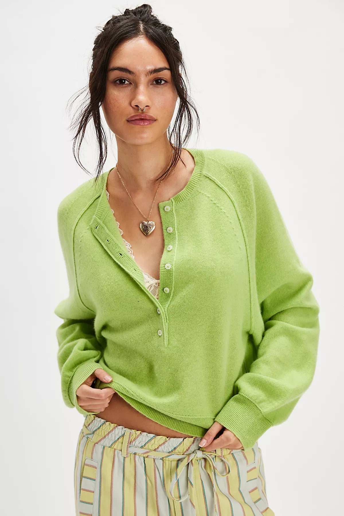 Porta Cashmere Henley Sweater