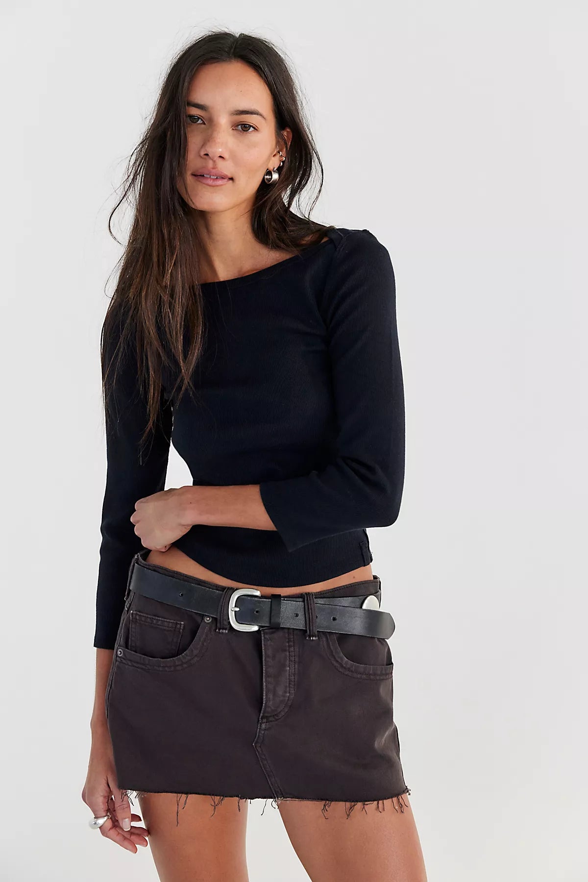 We The Free Lainey Low-Rise Mini Skirt