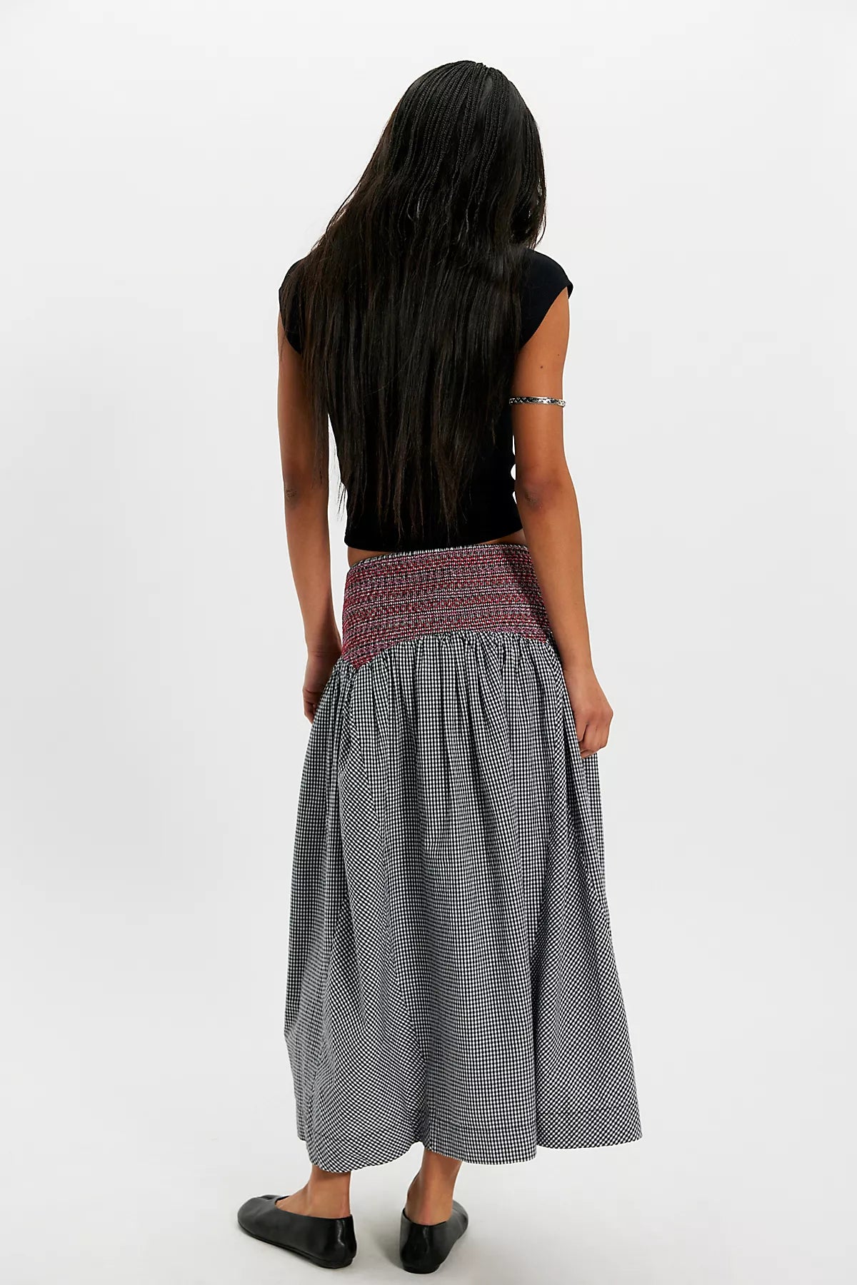Damson Madder Layla Godet Midi Skirt