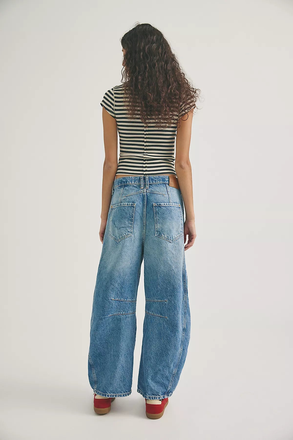 We The Free Good Luck Mid-Rise Barrel Jeans
