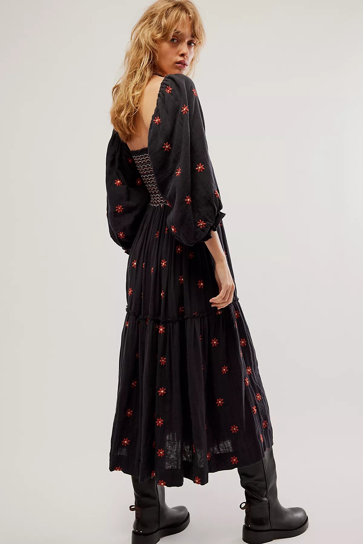Dahlia Embroidered Maxi Dress