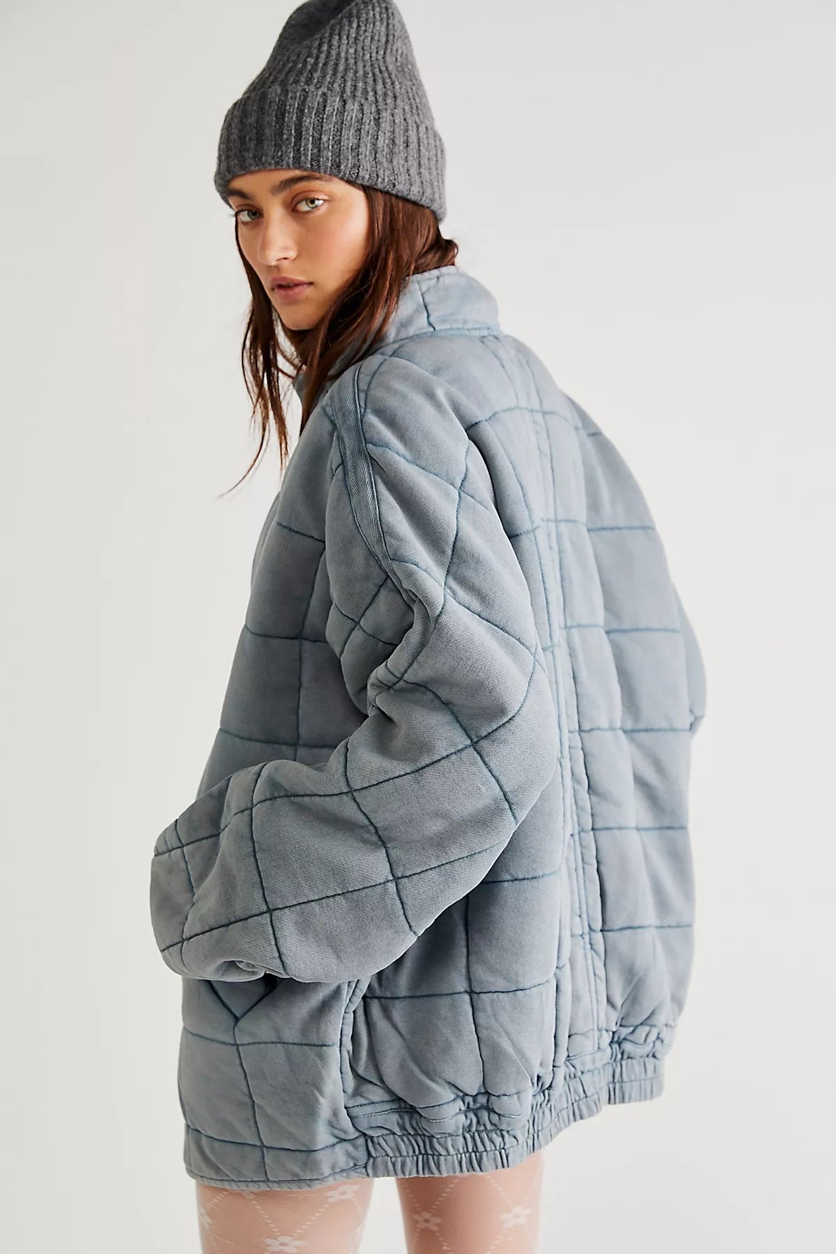 Dolman Quilted Knit Jacket